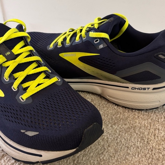 Brooks Ghost 15 Mens Peacoat Nightlife Grey Running Sneaker Size 9 EE EUC - Picture 9 of 12